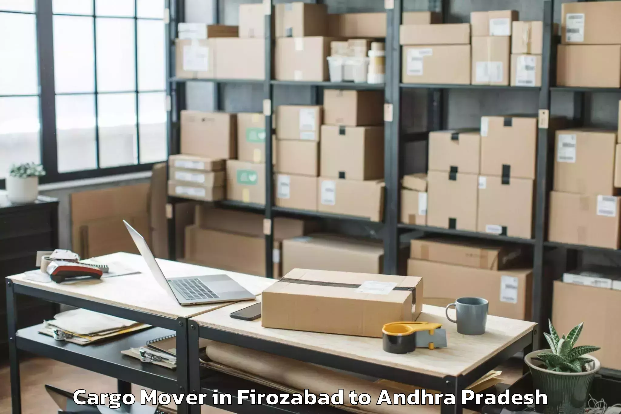 Hassle-Free Firozabad to Pedaparupudi Cargo Mover